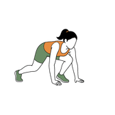 Illustration of a person doing Bear Crawls