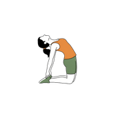 Illustration of a person doing Camel Pose
