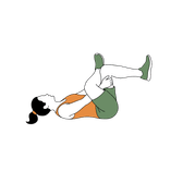 Illustration of a person doing Figure-4