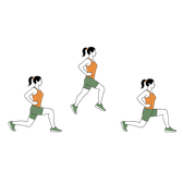 Illustration of a person doing Jump Lunges