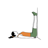 Illustration of a person doing Legs Up the Wall