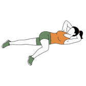 Illustration of a person doing Oblique Crunches