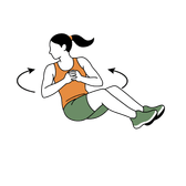 Illustration of a person doing Russian Twists