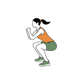 Illustration of a person doing Squats