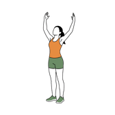 Illustration of a person doing Standing Deep Breathing