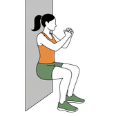Illustration of a person doing Wall Sit