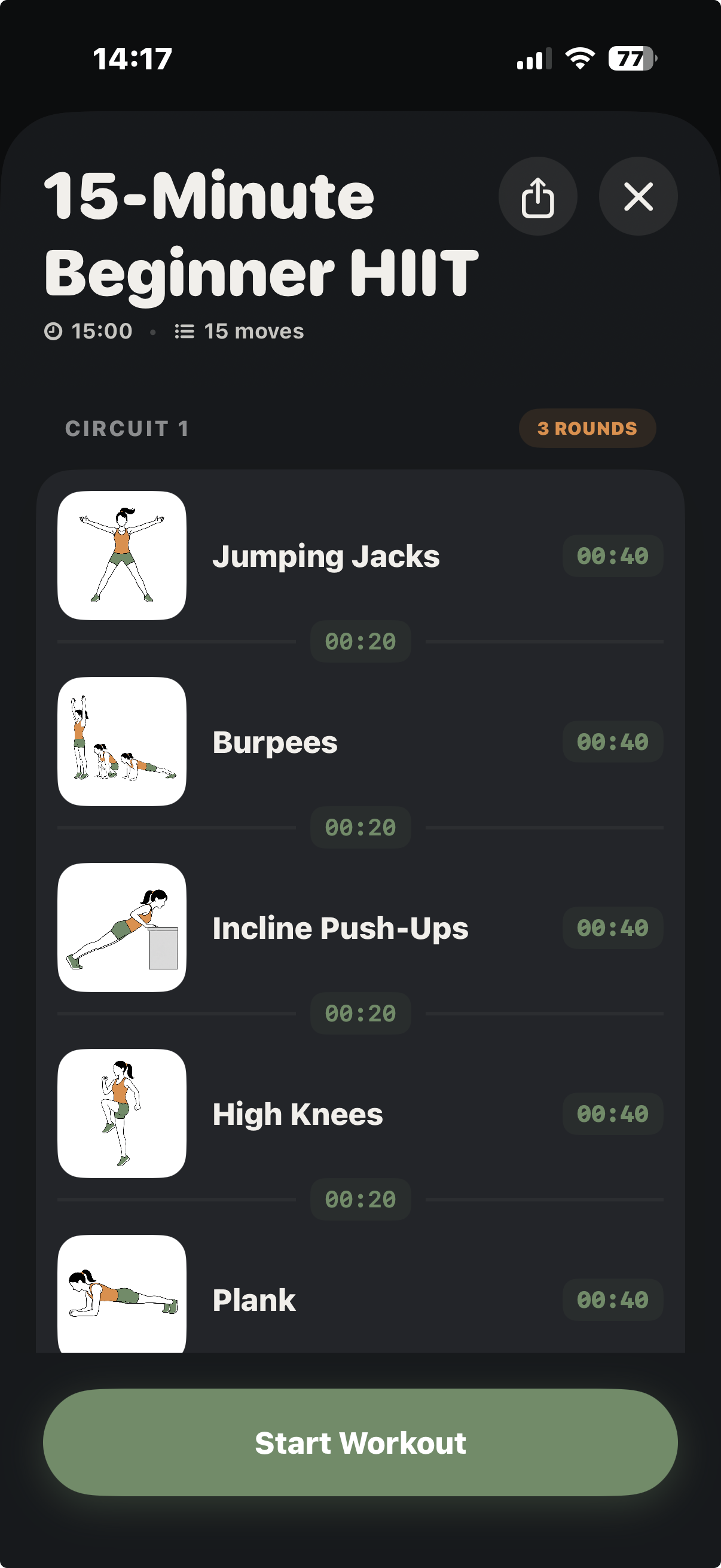 Preview screen in Zestimer